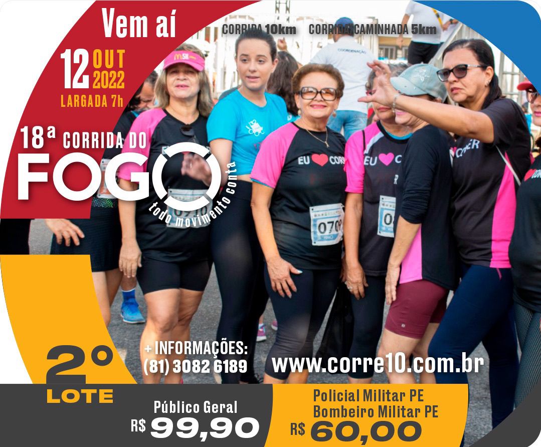Corpo de Bombeiros promove 18ª edição da Corrida do Fogo