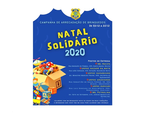   POLÍCIA CIENTÍFICA DE PERNAMBUCO REALIZA NATAL SOLIDÁRIO PARA CRIANÇAS VÍTIMAS DE VIOLÊNCIA