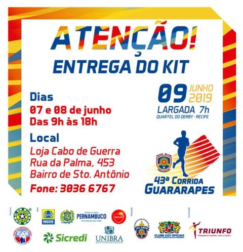 Inscrições para 43ª Corrida Guararapes encerram-se nesta quarta (05/06)