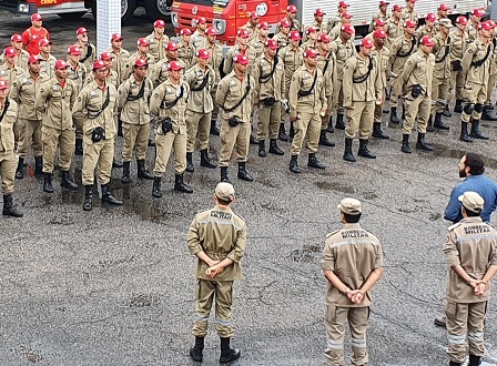 Novo efetivo de bombeiros militares em campo para salvar vidas
