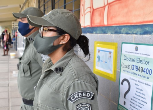 Forças de segurança atuam no 2º turno no Recife e no Paulista